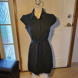 Black pin stripe summer dress